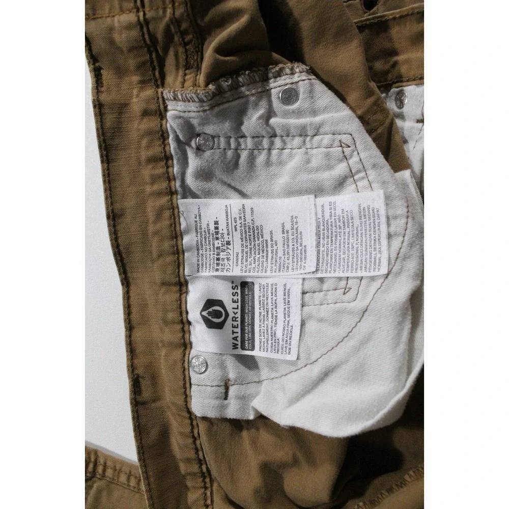 Levis 505 Pants Mens 40x28 (Tag 40x30) Brown Straight Leg Regular Fit Denim Jean